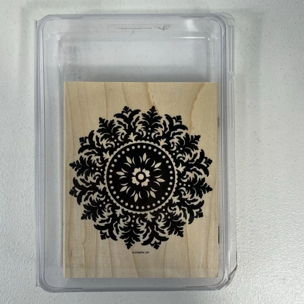Stampin' Up! Medallion Background Wood Mounted Rubber Stamp Signature Collection